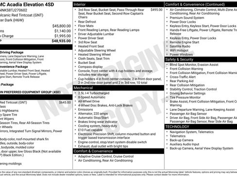 New 2026 GMC Acadia Elevation AWD/4WD image 43