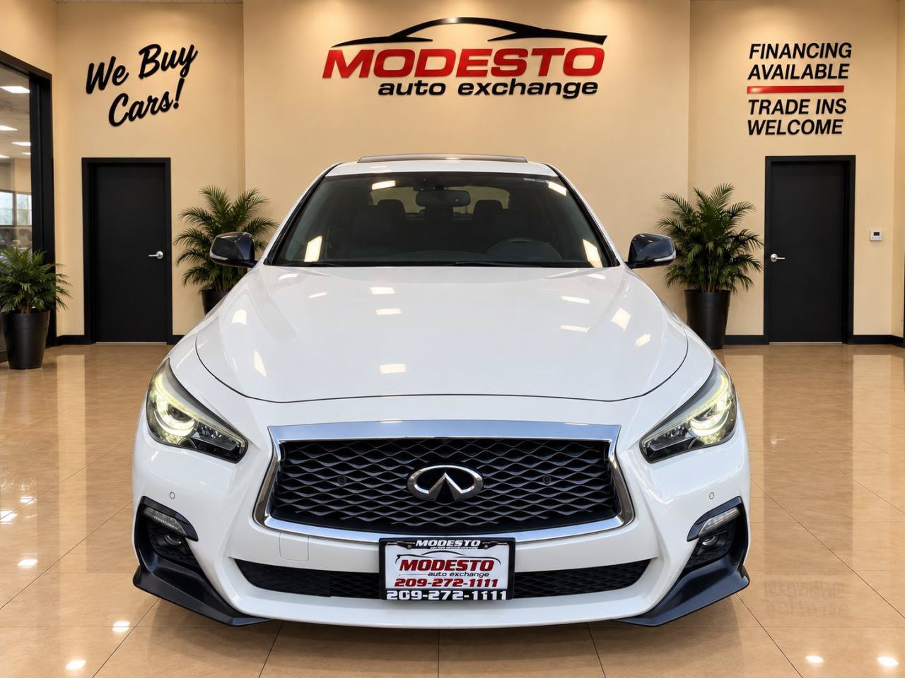 Used 2018 INFINITI Q50 Red Sport 400 w/ Sensory Package (Sport) RWD image 8