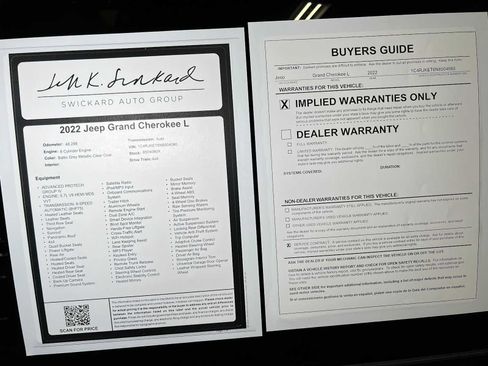 Used 2022 Jeep Grand Cherokee L Summit w/ Advanced Protech Group IV AWD/4WD image 49