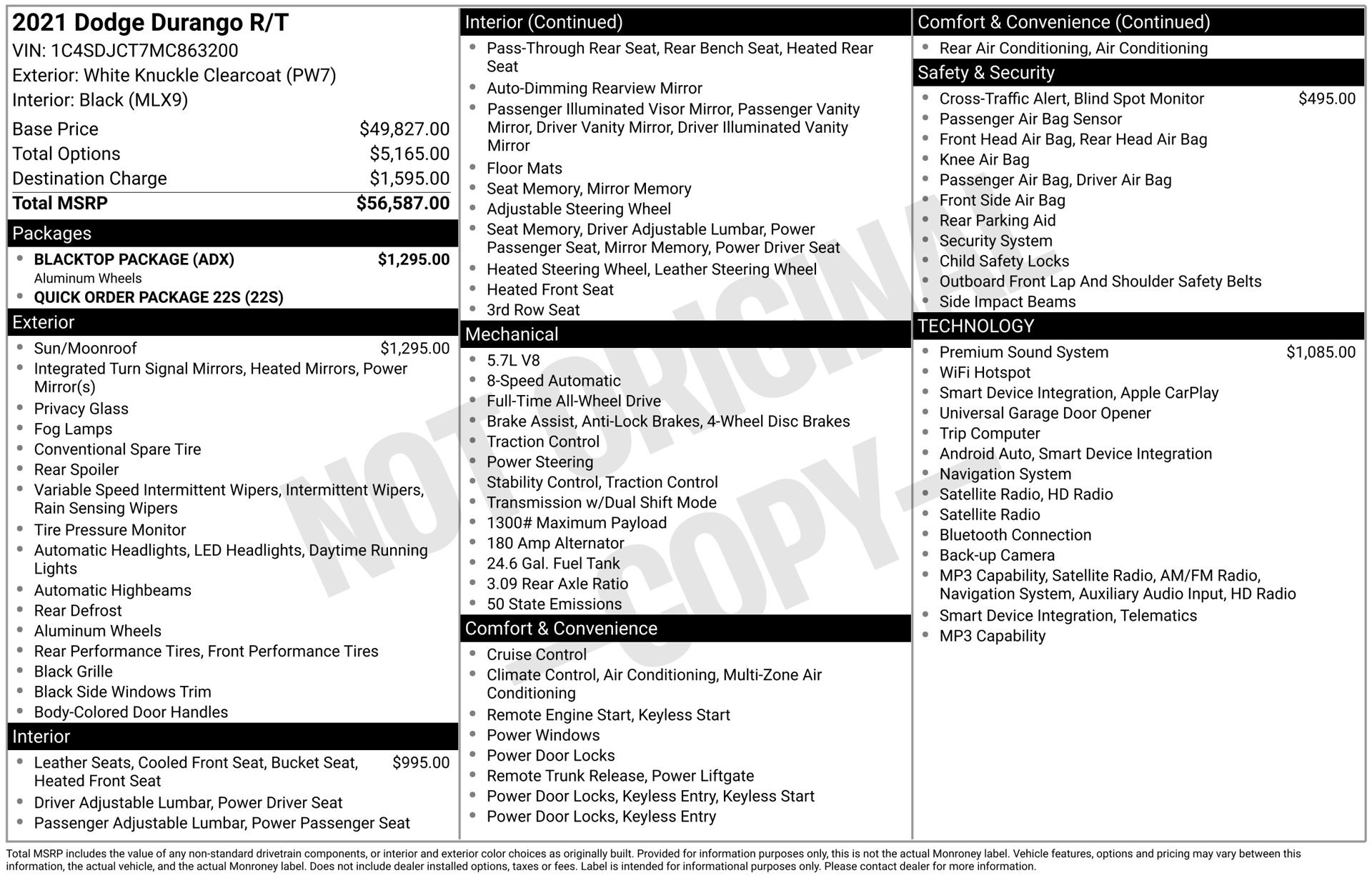 Used 2021 Dodge Durango R/T w/ Blacktop Package AWD/4WD image 3