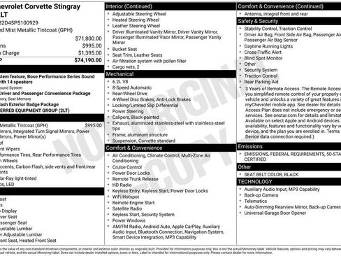 Used 2023 Chevrolet Corvette Stingray Preferred Cpe w/ 2LT image 25