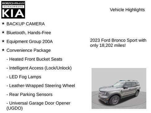 Used 2023 Ford Bronco Sport Big Bend w/ Convenience Package AWD/4WD image 7