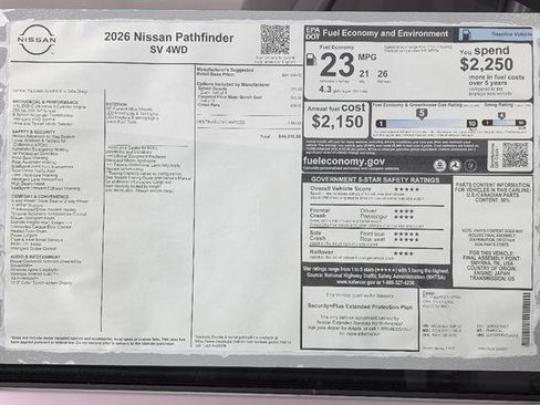 New 2026 Nissan Pathfinder SV image 49