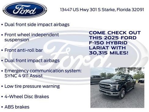 Certified 2025 Ford F150 Lariat w/ Equipment Group 501A Mid AWD/4WD image 23