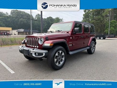 Used 2022 Jeep Wrangler Unlimited Sahara w/ LED Lighting Group AWD/4WD image 1