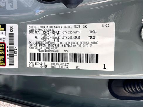 New 2026 Toyota Sequoia Limited image 17