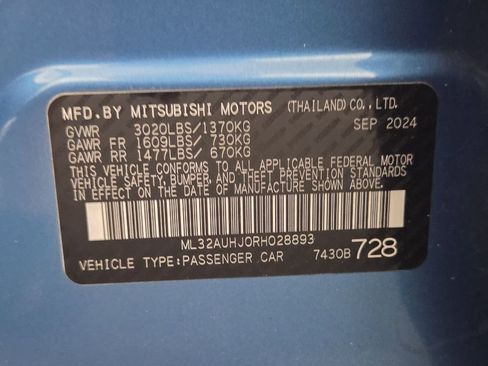 Used 2024 Mitsubishi Mirage ES FWD image 33
