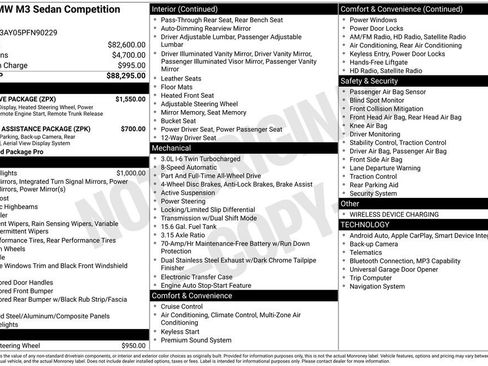 Used 2023 BMW M3 Competition w/ Executive Package AWD/4WD image 35