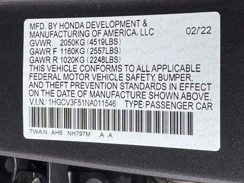 Certified 2022 Honda Accord EX-L image 33