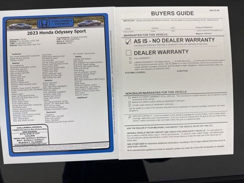Certified 2023 Honda Odyssey Sport image 38