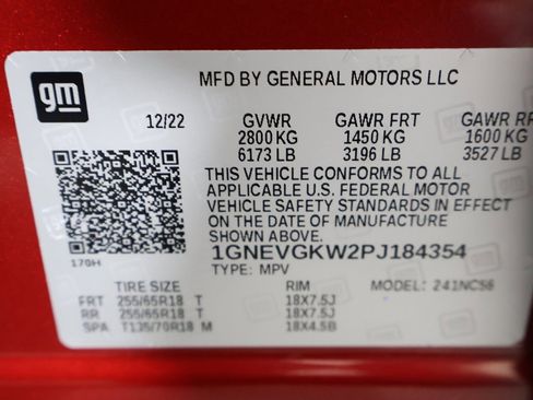 Used 2023 Chevrolet Traverse LT w/ LPO, Floor Liner Package image 58