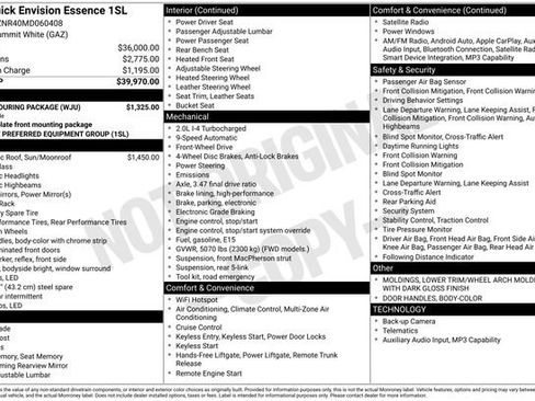 Used 2021 Buick Envision Essence w/ Sport Touring Package image 2