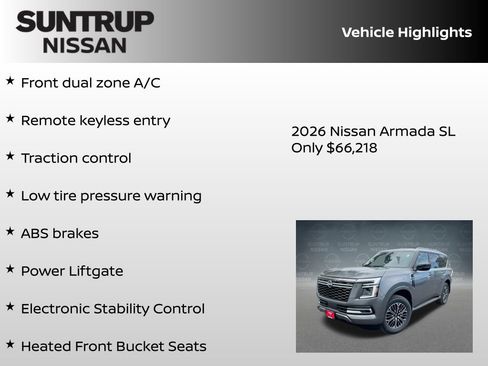 New 2026 Nissan Armada SL AWD/4WD image 8