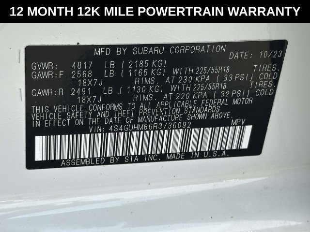 Used 2024 Subaru Crosstrek 2.5i Limited w/ Popular Package #3A AWD/4WD image 30