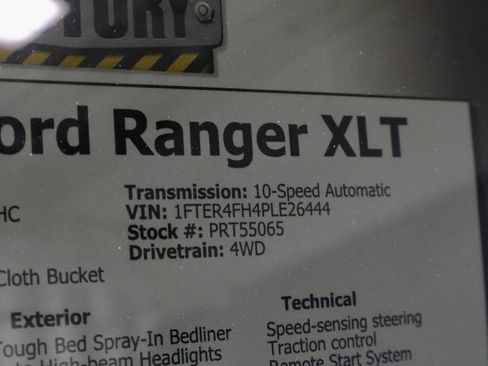 Certified 2023 Ford Ranger XLT w/ Equipment Group 301A Mid image 32