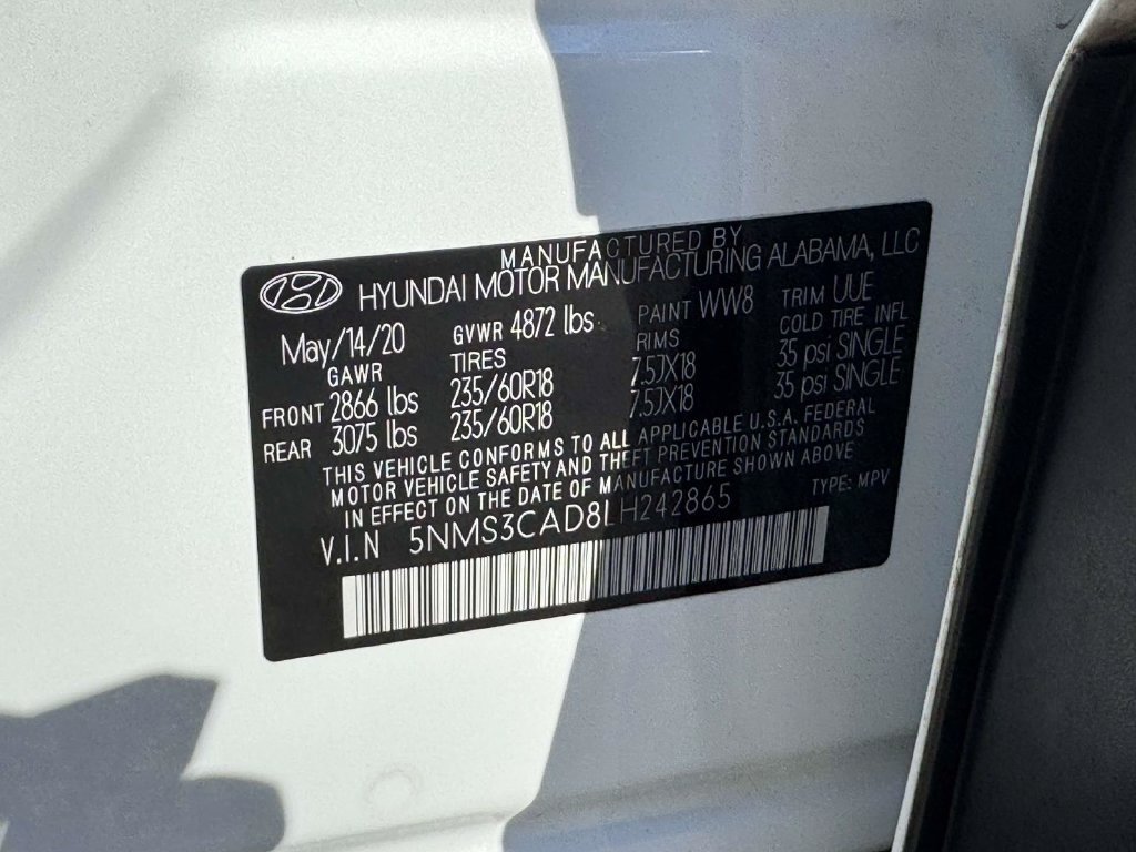 Used 2020 Hyundai Santa Fe SEL w/ Convenience Package AWD/4WD image 33