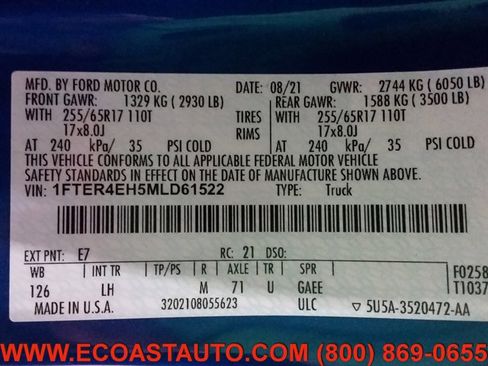 Used 2021 Ford Ranger XLT w/ Equipment Group 301A Mid image 15