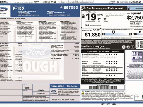 Used 2022 Ford F150 Lariat w/ Max Trailer Tow Package AWD/4WD image 2