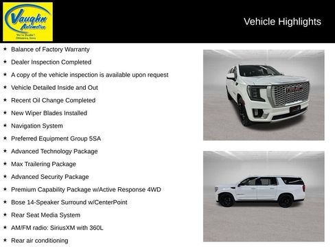 Used 2023 GMC Yukon XL Denali w/ Advanced Technology Package AWD/4WD image 2