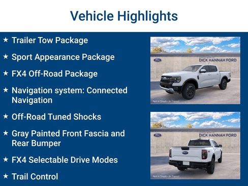 New 2026 Ford Ranger Lariat w/ FX4 Off-Road Package AWD/4WD image 3