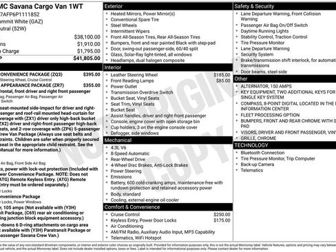 Certified 2023 GMC Savana 2500 w/ Driver Convenience Package RWD image 41