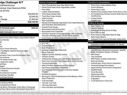 Used 2019 Dodge Challenger R/T w/ Blacktop Package RWD image 32