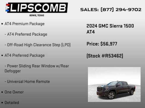Used 2024 GMC Sierra 1500 AT4 w/ AT4 Premium Package image 6