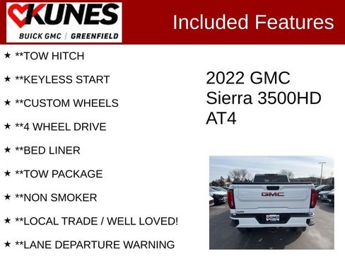 Used 2022 GMC Sierra 3500 AT4 w/ Gooseneck/5TH Wheel Package image 3
