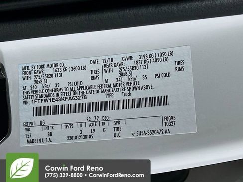 Used 2019 Ford F150 Platinum w/ Max Trailer Tow Package image 31