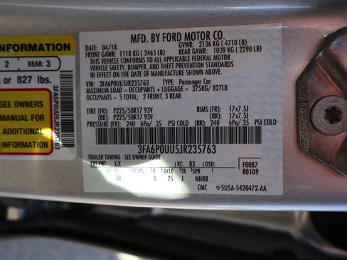 Used 2018 Ford Fusion S image 43