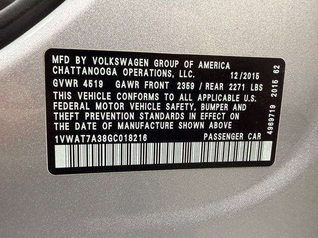 Used 2016 Volkswagen Passat 1.8T S FWD image 26