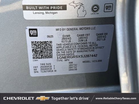 Certified 2025 Chevrolet Traverse LT w/ Driver Confidence Package image 39