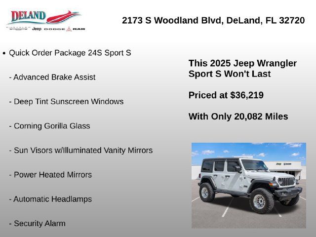 Used 2025 Jeep Wrangler Unlimited Sport AWD/4WD image 6