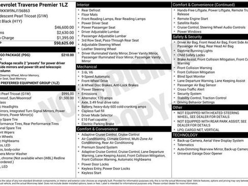 Used 2022 Chevrolet Traverse Premier w/ LPO, Cargo Package image 27