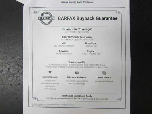 Used 2014 Honda Civic Natural Gas image 35