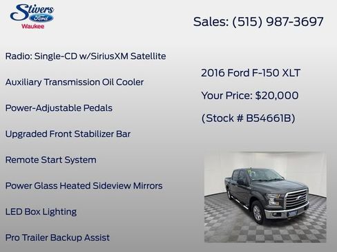 Used 2016 Ford F150 XLT w/ Equipment Group 302A Luxury AWD/4WD image 34