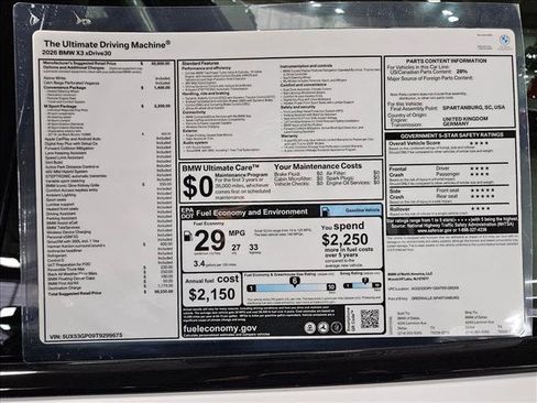 New 2026 BMW X3 xDrive30 w/ M Sport Package image 17