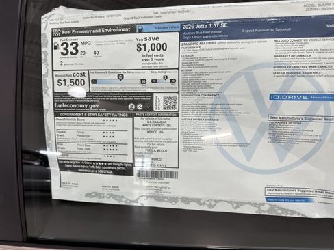 New 2026 Volkswagen Jetta SE FWD image 40