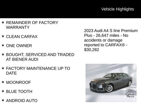 Used 2023 Audi A4 2.0T Premium Plus w/ Premium Plus Package image 8