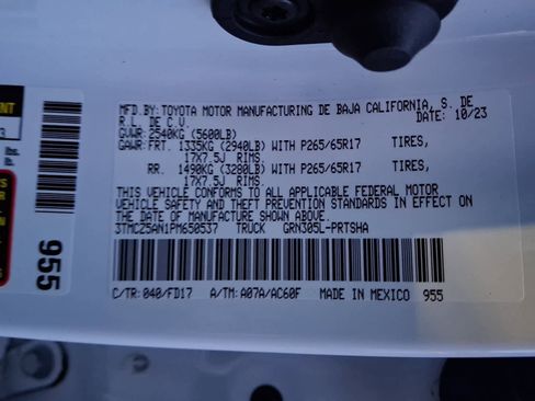 Certified 2023 Toyota Tacoma TRD Sport w/ Black Out Package (TMS) image 29