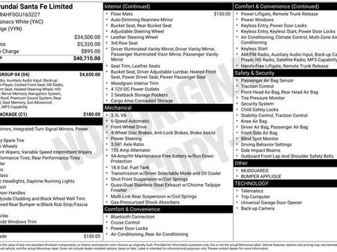 Used 2016 Hyundai Santa Fe Limited w/ Option Group 04 image 24