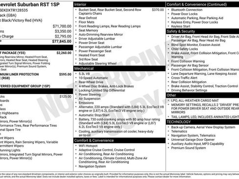 Used 2026 Chevrolet Suburban RST w/ Comfort Package RWD image 5