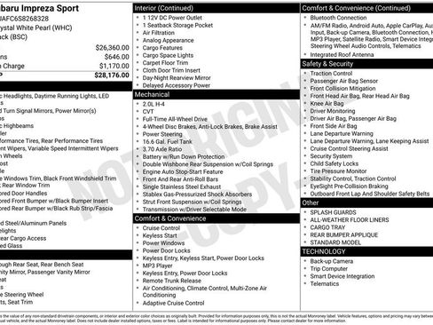 Certified 2025 Subaru Impreza 2.0i Sport image 28