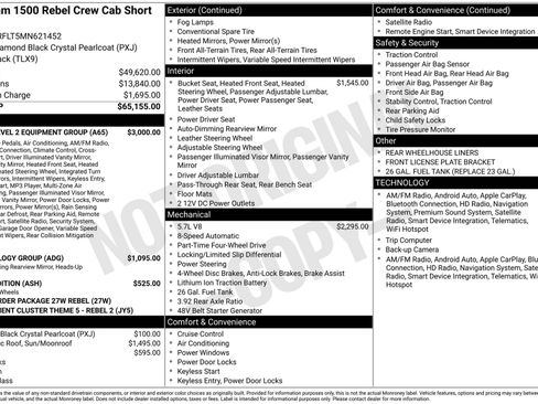 Used 2021 RAM 1500 Rebel w/ Rebel Level 2 Equipment Group image 3