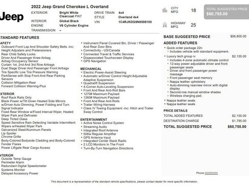 Used 2022 Jeep Grand Cherokee L Overland w/ Luxury Tech Group IV AWD/4WD image 38