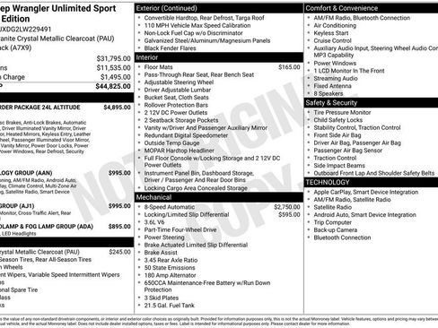 Used 2020 Jeep Wrangler Unlimited Sport image 16