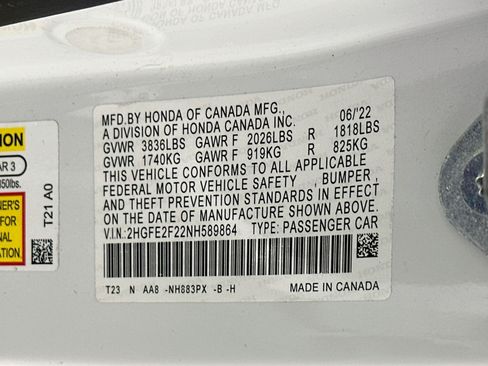 Used 2022 Honda Civic LX image 12