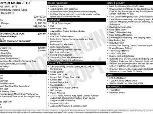 Used 2024 Chevrolet Malibu LT w/ LPO, Floor Liner Package image 5