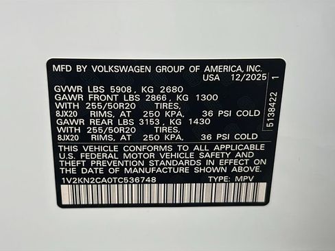 New 2026 Volkswagen Atlas SE AWD/4WD image 31