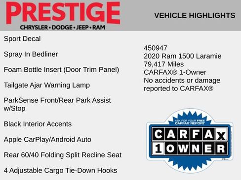 Used 2020 RAM 1500 Laramie w/ Sport Appearance Package image 10